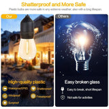 Festoon Lights - Shatterproof & Solar Power (15M)